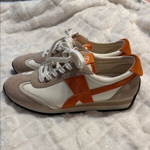 Tory Burch Orange and Beige Athletic Shoes